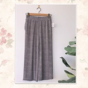 Polka dot wide leg pants
